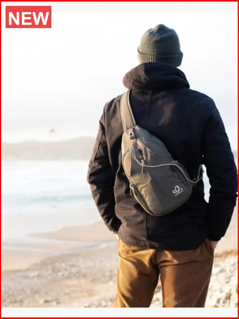 Crossbody Sling Backpack Travel Hiking Daypack with Adjustable Strap Multiple